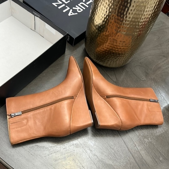 Naturalizer Dario Pointed Toe Bootie in English Tea Brown Leather - Picture 10 of 13